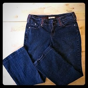 Jou Jou Flare Jeans, Juniors, Dark Wash, Hemmed